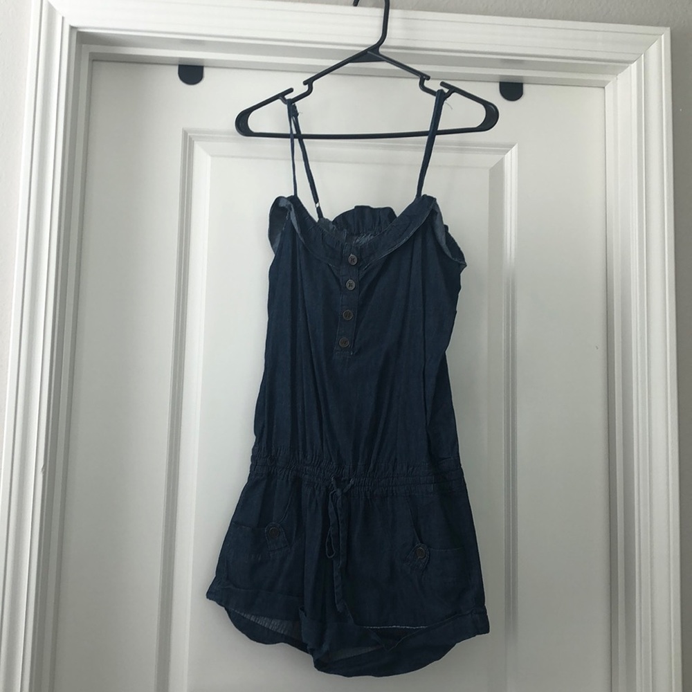 Jean Linen Romper